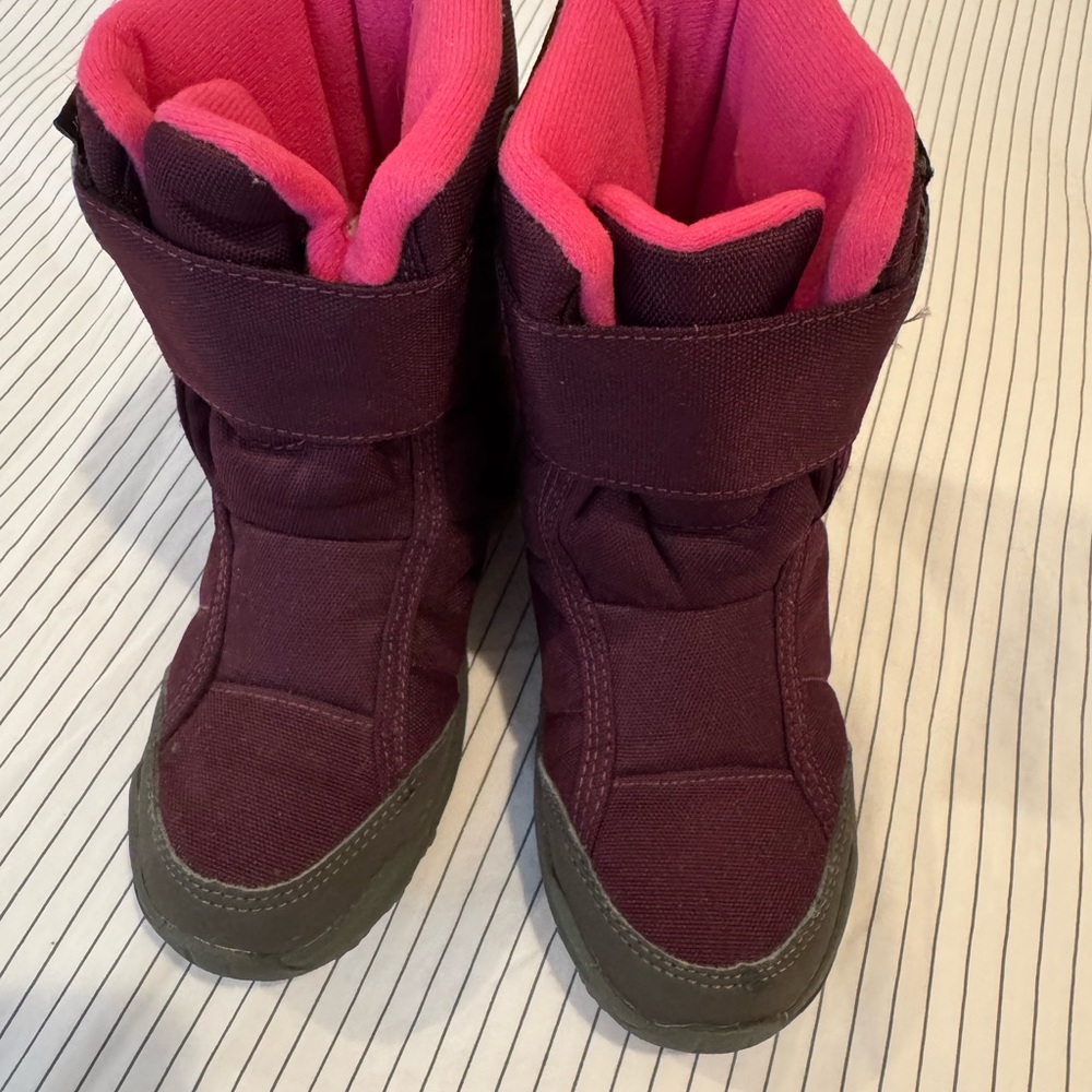 Kids Winter Boots - Pink and Burgundy